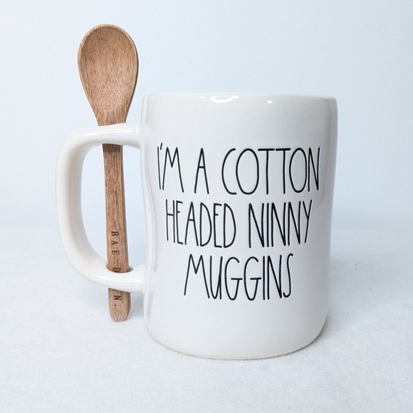 Rae Dunn Other - NEW Rae Dunn Magenta Elf Movie Character Ceramic Mug w/ Wooden Spoon White Green